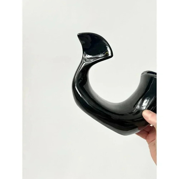 Midcentury Modern Fish Shaped Vintage Ceramic Black Ash tray / Catchall Dish - Picture 6 of 9